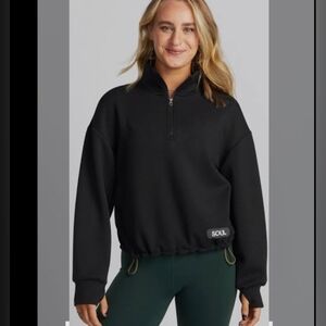 SoulCycle Black Quarter-Zip Sweatshirt